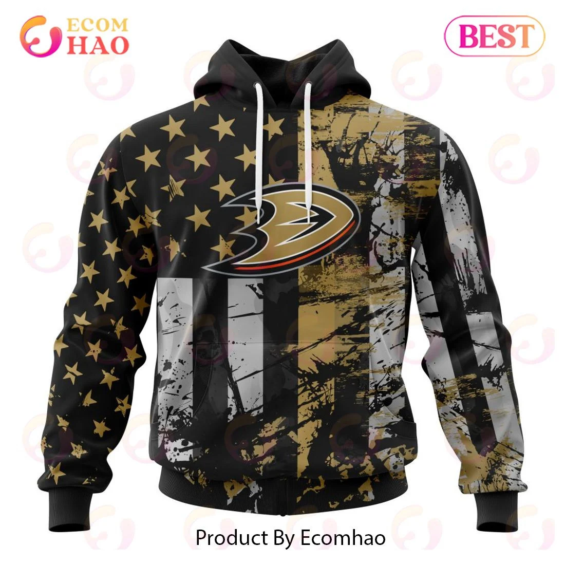 Anaheim Ducks Specialized Jersey For America 3D Hoodie, Zip Hoodie, Man - Women, Warm, Premium Quality HZ0501