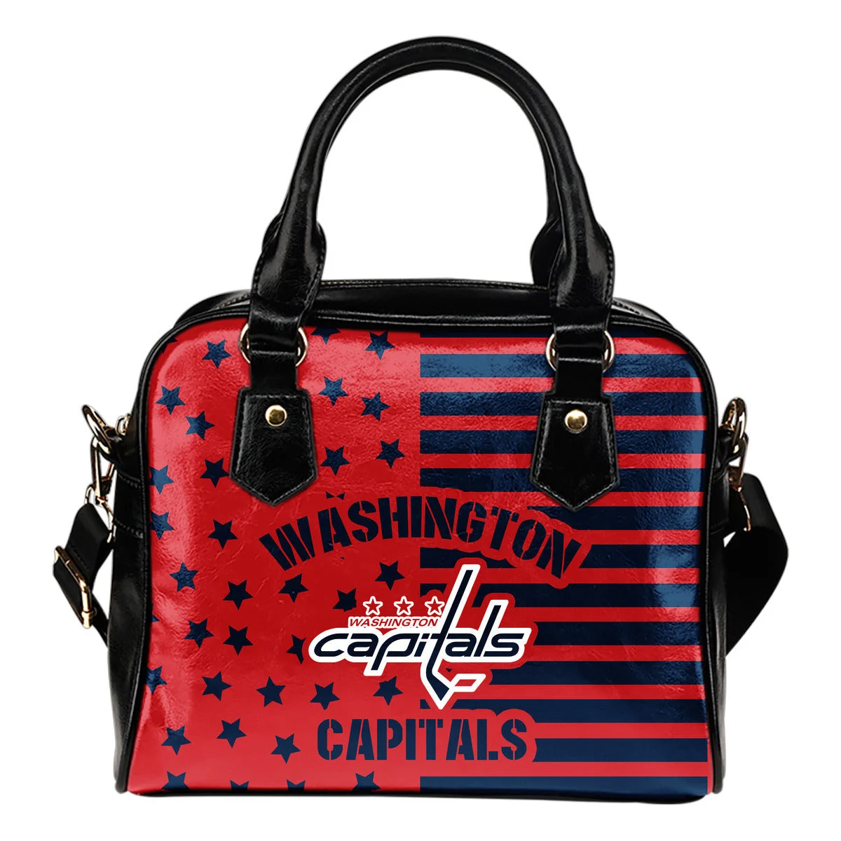 Twinkle Star With Line Washington Capitals Shoulder Handbags Sb0801