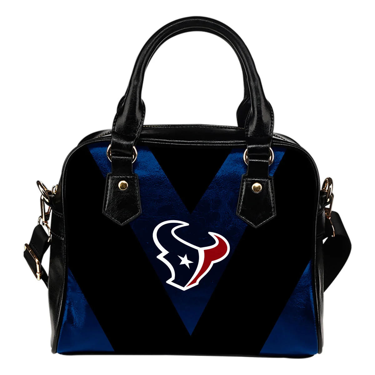 Triangle Double Separate Colour Houston Texans Shoulder Handbags Sb0801