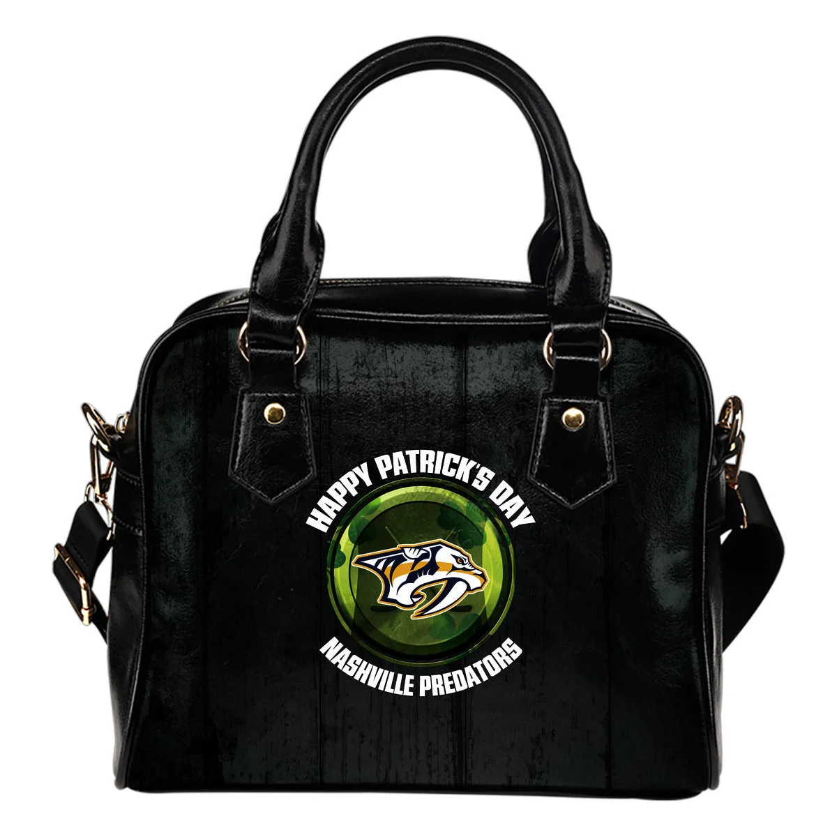 Retro Scene Lovely Shining Patrick's Day Nashville Predators Shoulder Handbags Sb0801
