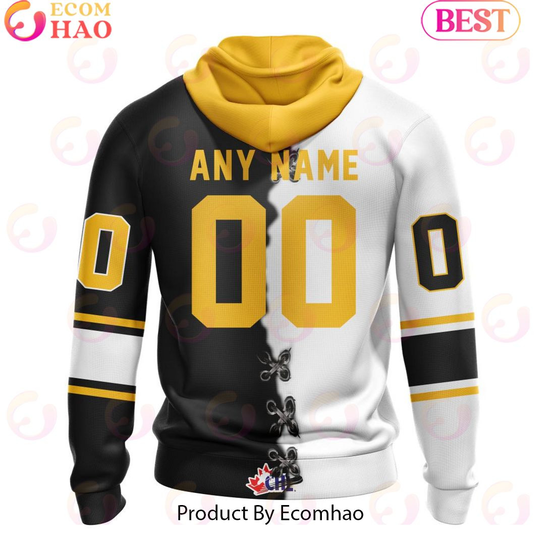 Custom OHL Sarnia Sting Mix Home And Away Jersey Personalized Letters Number Hoodie, Zip Hoodie, Man - Women, Warm, Premium Quality HZ0501