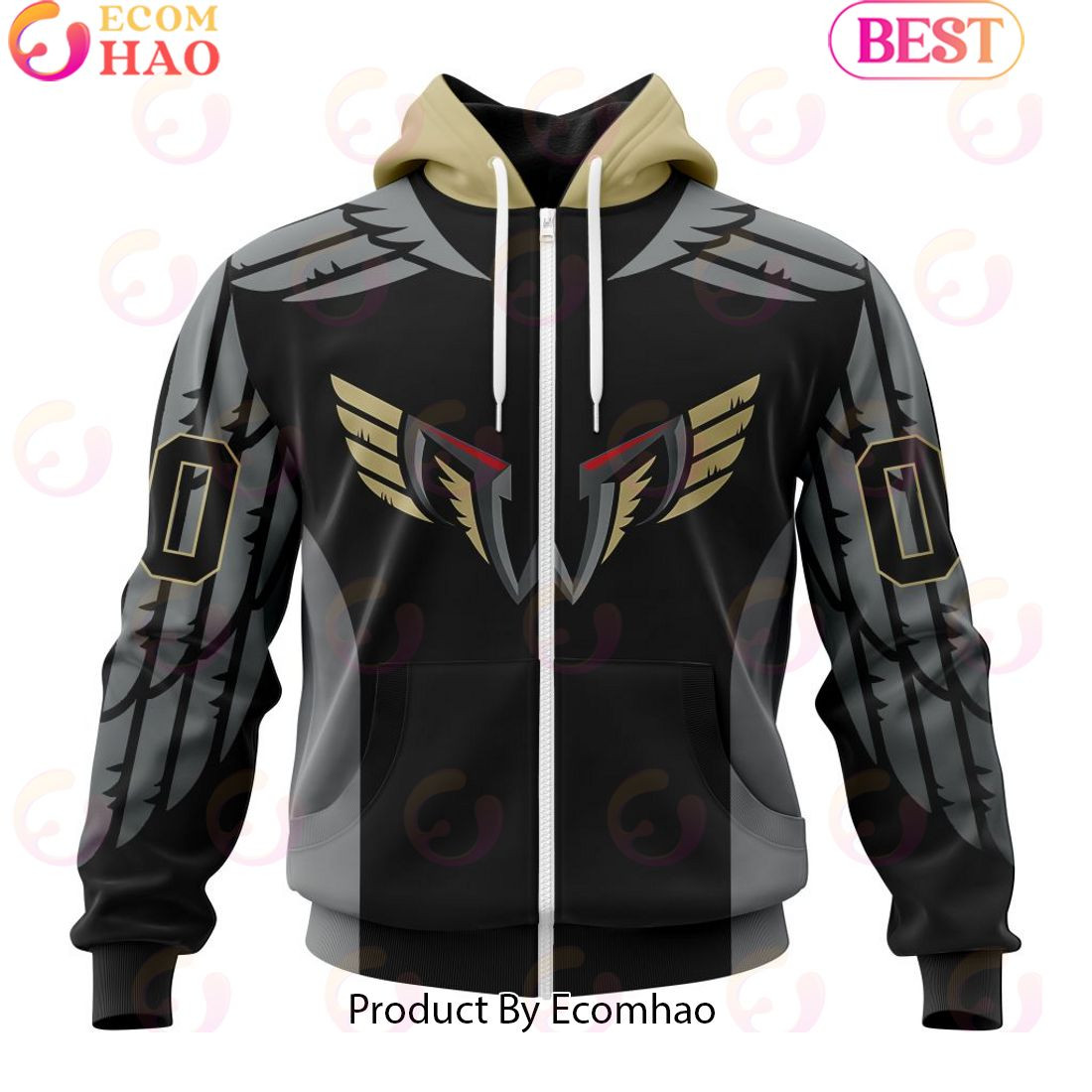 Custom Philadelphia Wings Jersey Personalized Letters Number Hoodie, Zip Hoodie, Man - Women, Warm, Premium Quality HZ0501