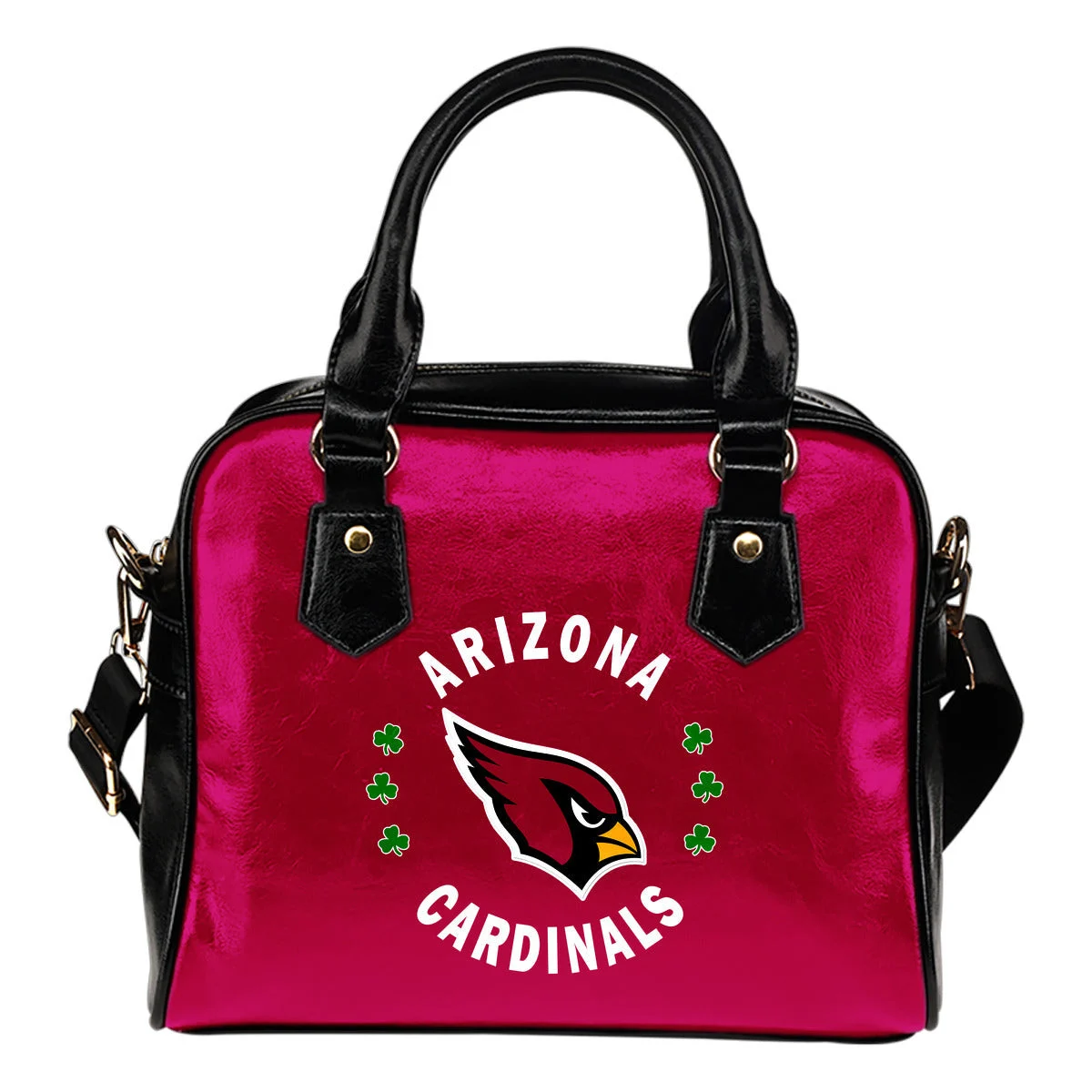 Central Beautiful Logo Circle Lucky Leaf Arizona Cardinals Shoulder Handbags Sb0801