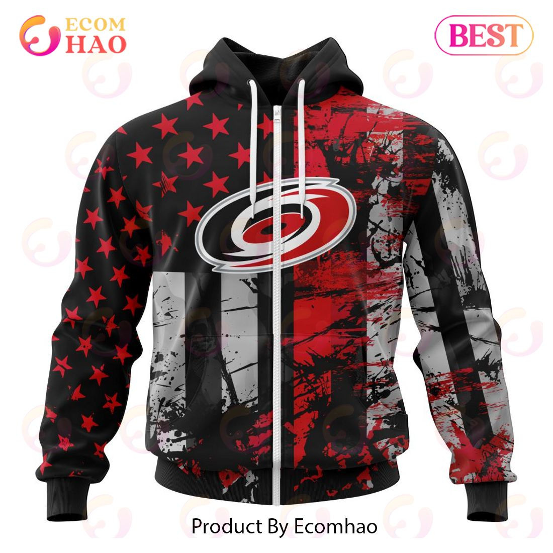 Carolina Hurricanes Specialized Jersey For America 3D Hoodie, Zip Hoodie, Man - Women, Warm, Premium Quality HZ0501