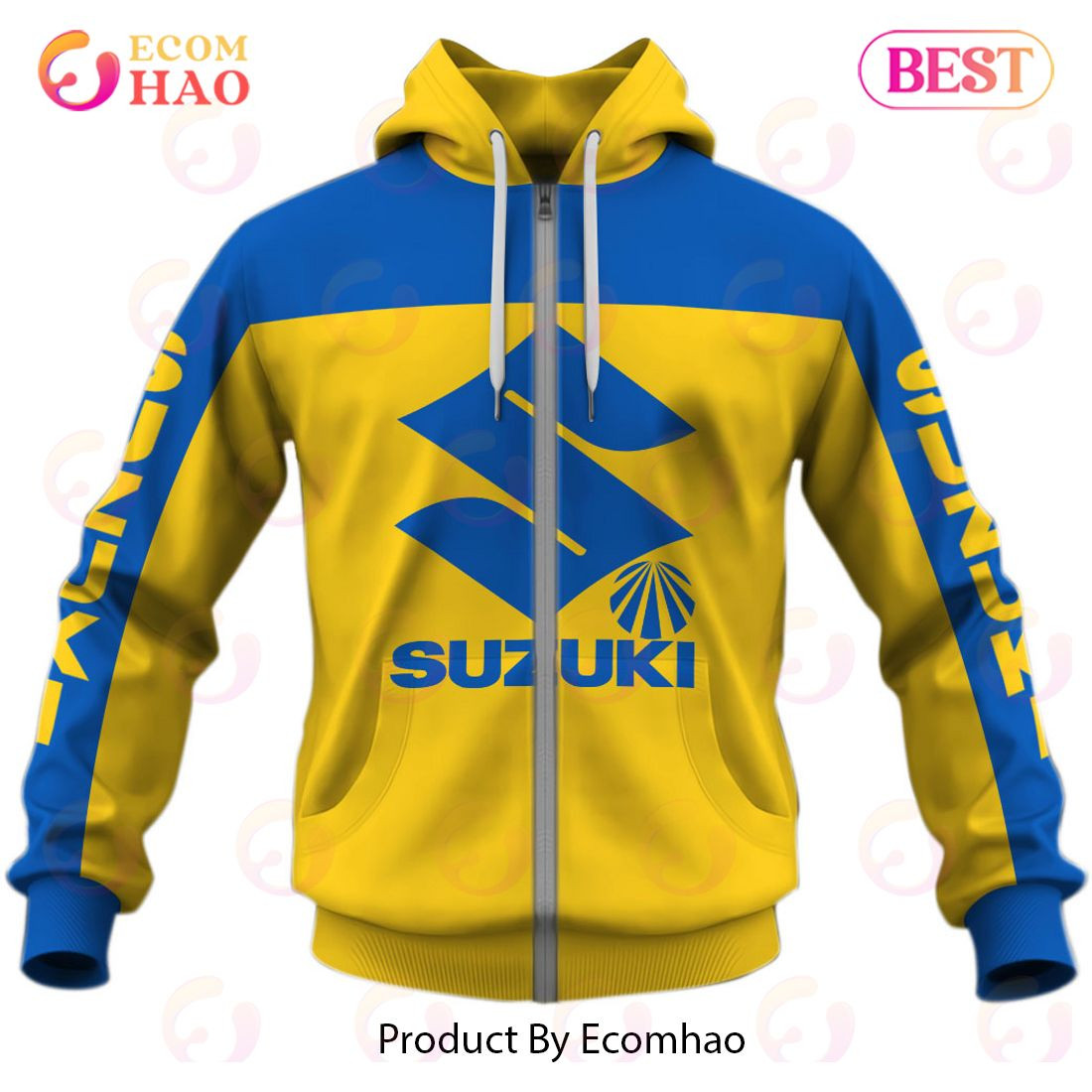 Customize Name Vintage Style Suzuki Motocross Jersey MX Enduro AHRMA Motorcycle Dirt Bike 3D Hoodie, Zip Hoodie, Man - Women, Warm, Premium Quality HZ0501