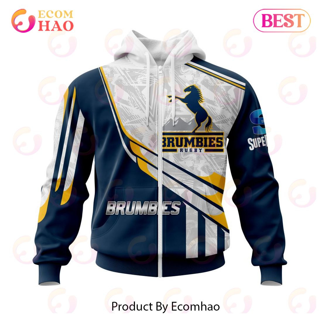 BEST Super Rugby ACT Brumbies Specialized Jersey Concepts 3D Hoodie, Zip Hoodie, Man - Women, Warm, Premium Quality HZ0501