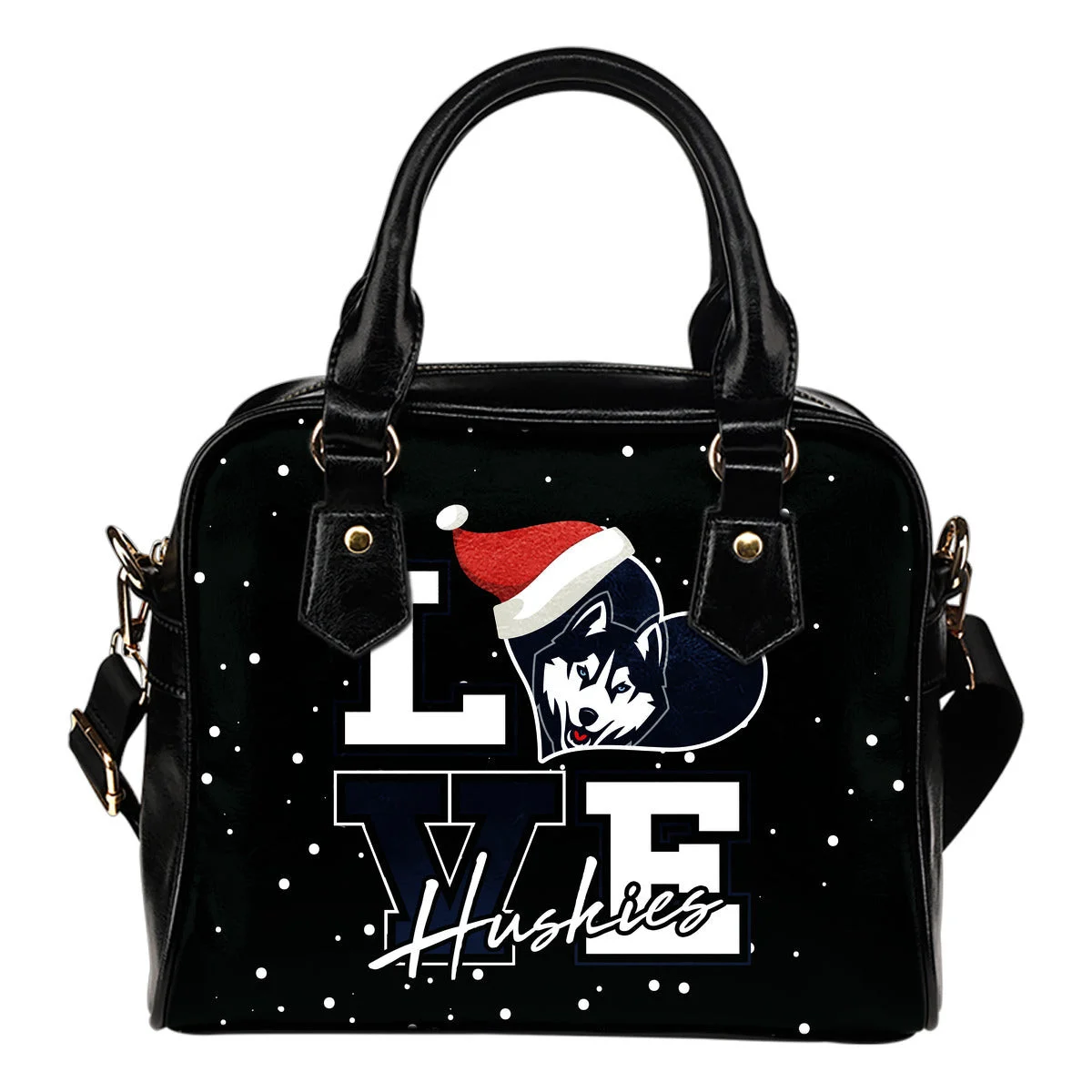 Love Word Christmas Sweet Connecticut Huskies Shoulder Handbags Sb0801