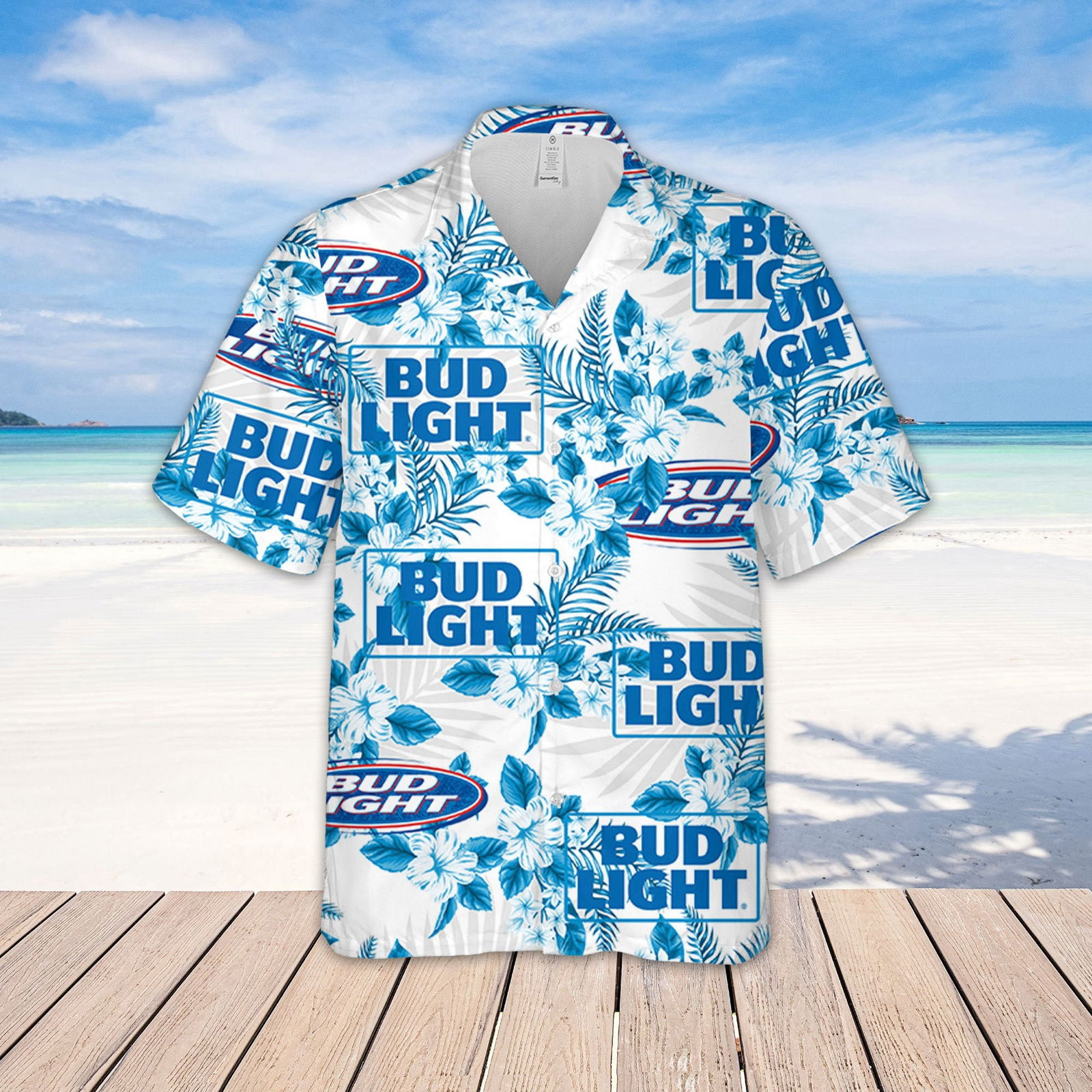 Bud Light Hawaiian Flowers Pattern Shirt, Hawaiian beer lover Shirt, Aloha Unisex Shirt HW0601