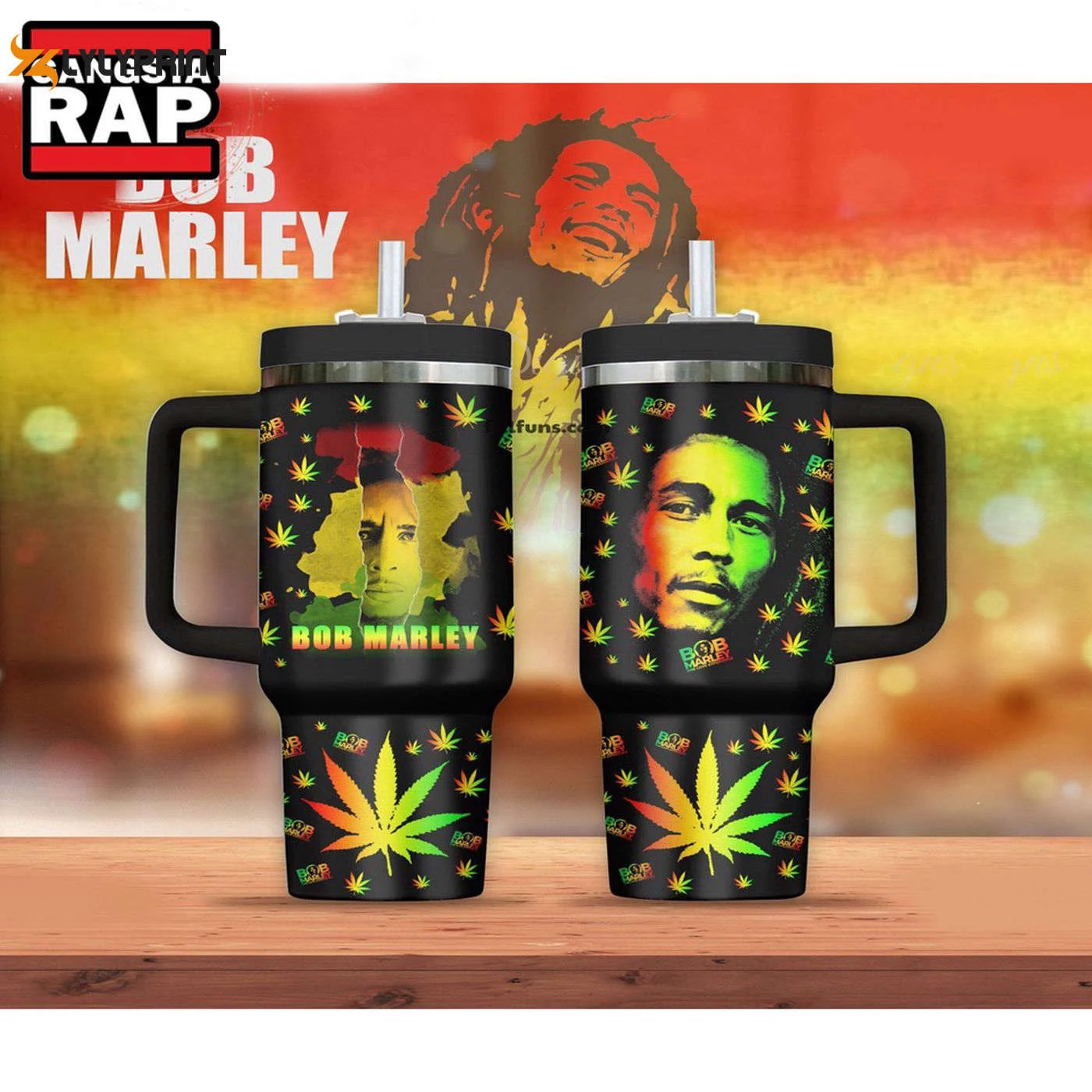 Iconic Bob Marley Music Graphics 40oz Stanley Tumbler 0501TB40
