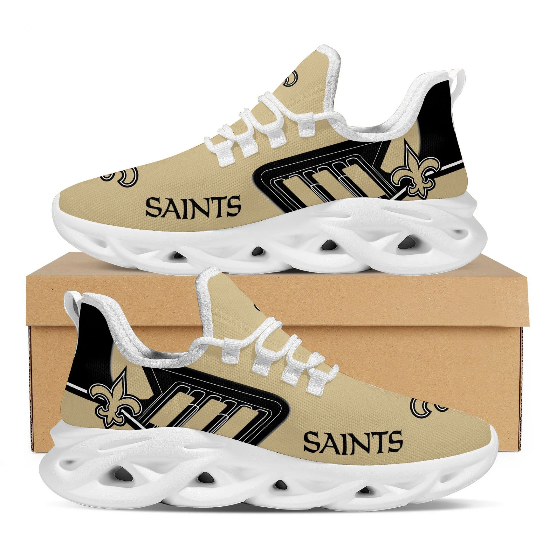 NFL New Orleans Saints Sporty Design Max Soul Shoes for Women and Men MS0601