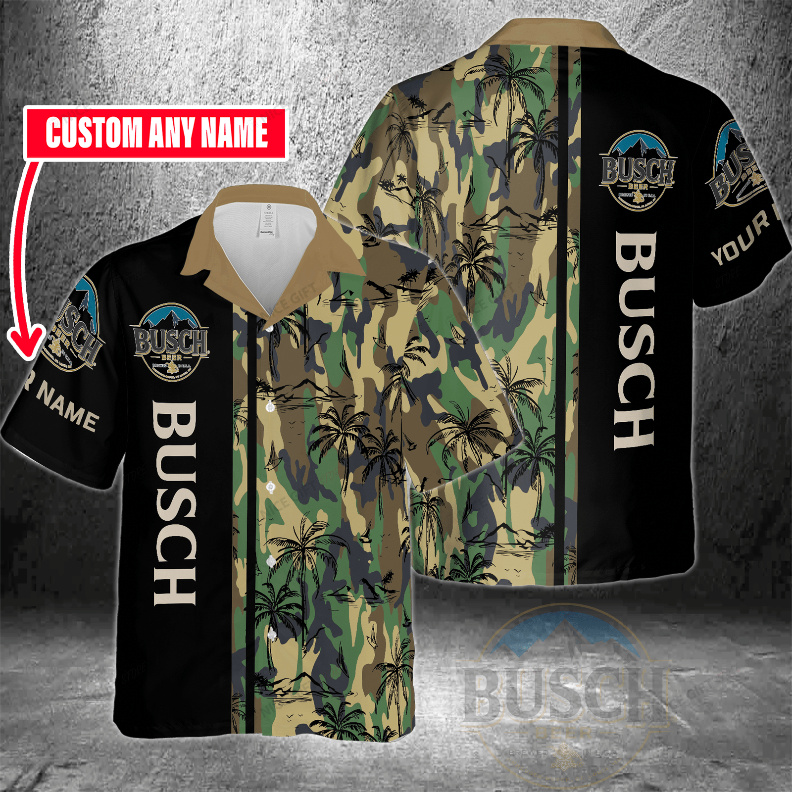 Busch Beer Custom Name Hawaiian Shirt For Men And Women HW0601