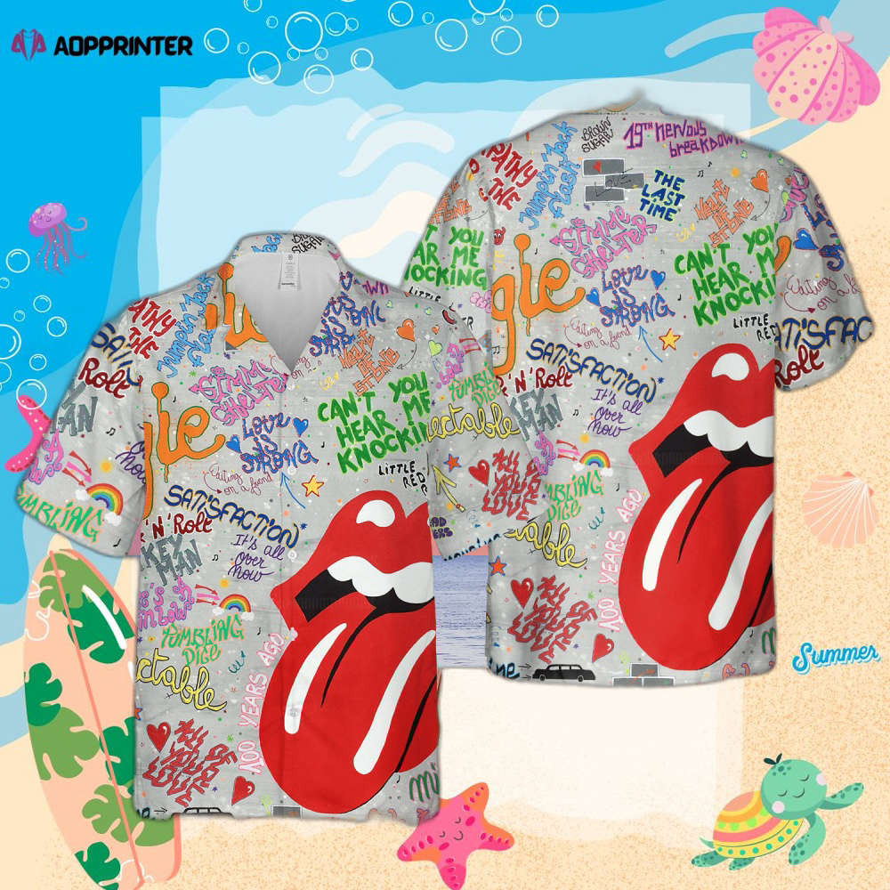 The Rolling Stones Songs Tongue Logo Hawaiian Shirt HW0601