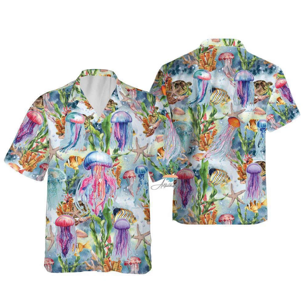 Jellyfish Ocean Animal Hawaiian Shirt, Gift For Men And Women HW0601