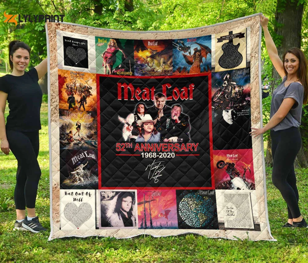 Meat Loaf Anniversary 3D Customized Quilt Blanket For Fans Home Decor Gift ,  Soft Quilt, King Size, All Season Cozy Quilt QB0901