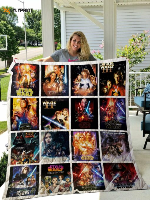 Star Wars Quilt Blanket For Fans Home Decor Gift , Soft Quilt, King Size, All Season Cozy Quilt QB0901