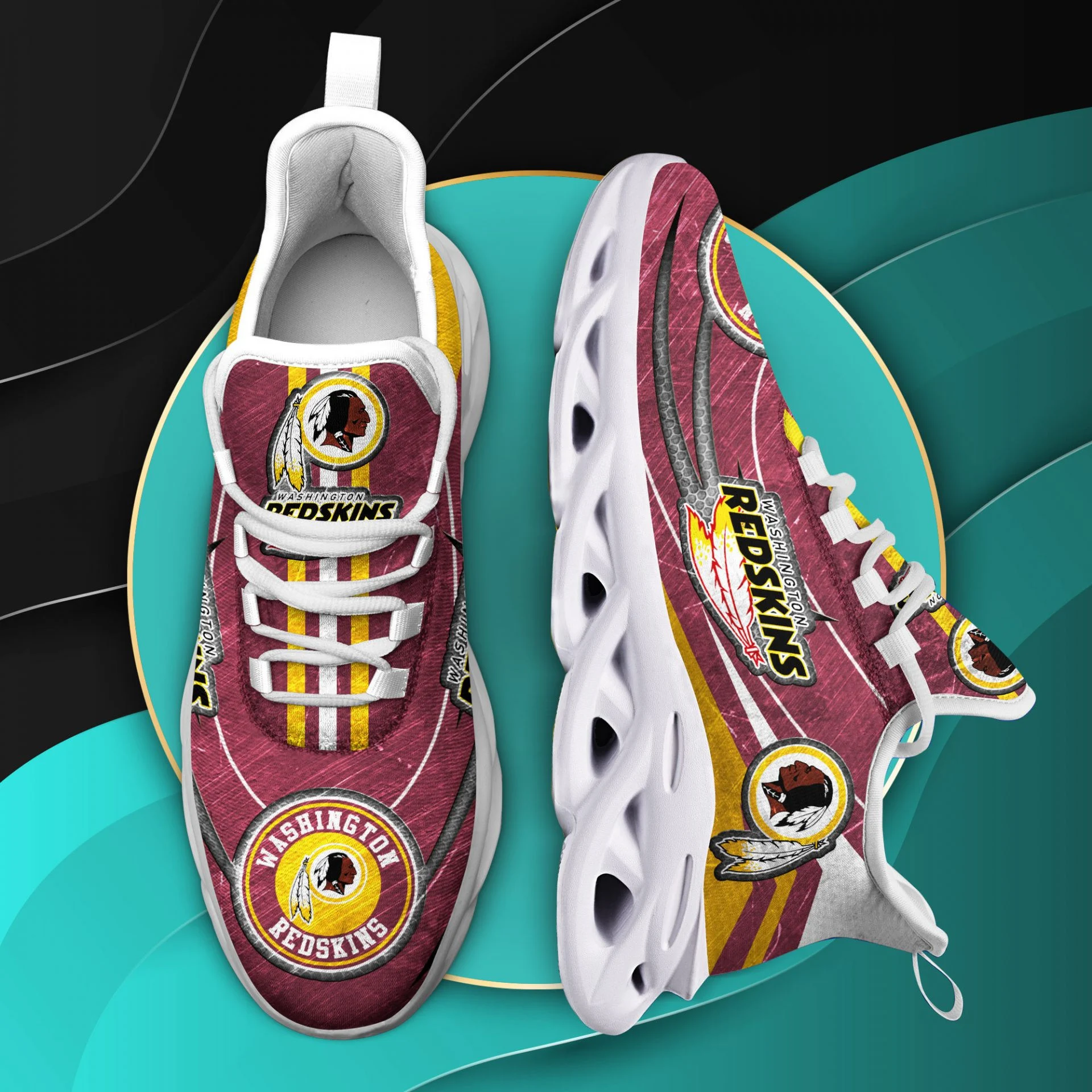 NFL Washington Redskins For Sports Enthusiasts Max Soul Shoes Men and Women MS0601