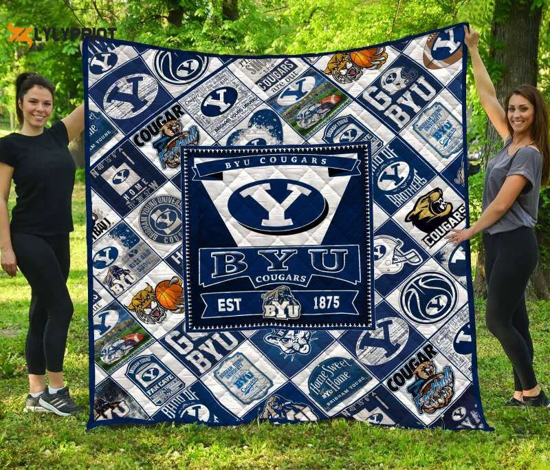 Byu Cougars 3D Customized Quilt Blanket For Fans Home Decor Gift ,  Soft Quilt, King Size, All Season Cozy Quilt QB0901