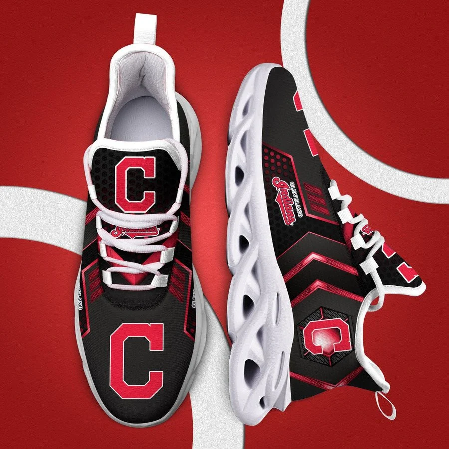 MLB Cleveland Indians Max Soul Shoes V2 Custom for Men Women MS0601