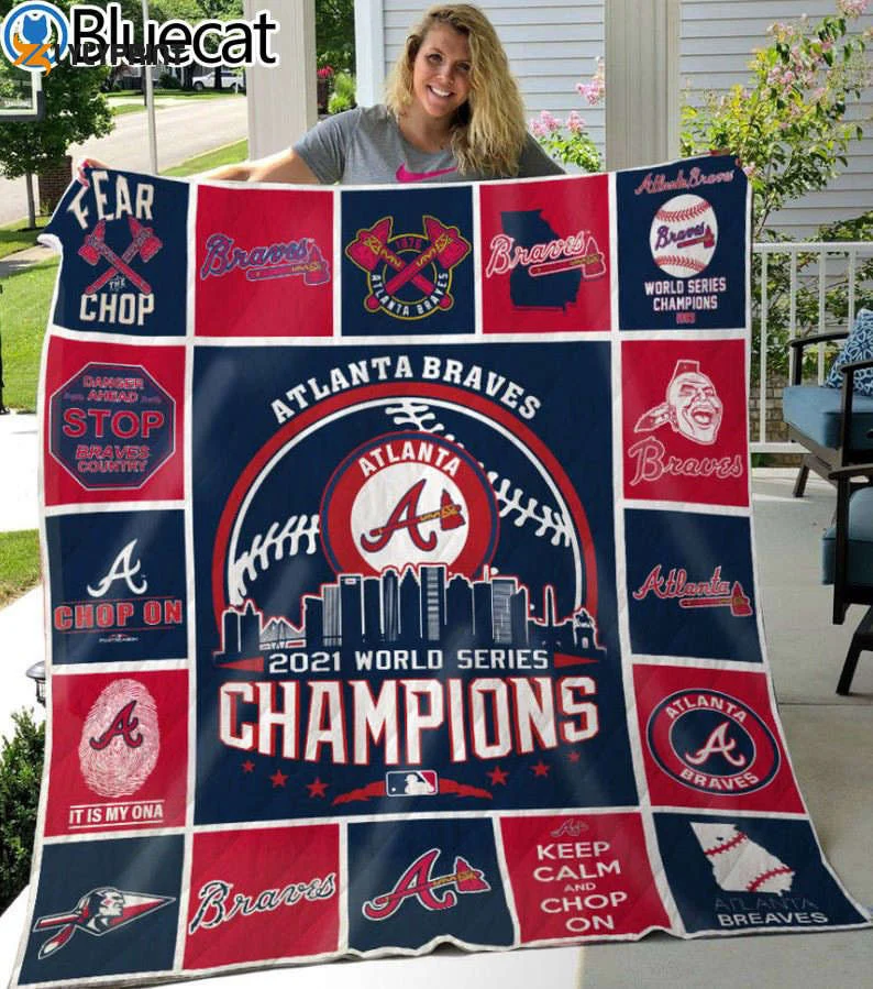 Atlanta Braves 2 Quilt Blanket For Fans Home Decor Gift , Soft Quilt, King Size, All Season Cozy Quilt QB0901