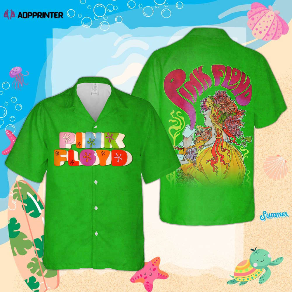 Pink Floyd Merch Hippie Girl Art Cuban Shirt Premium Hawaiian Shirt HW0601