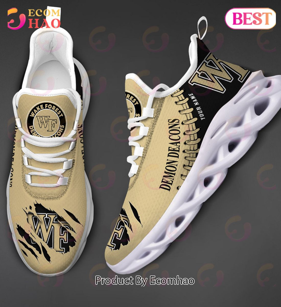 Wake Forest Demon Deacons Max Soul Shoes Custom Name  Unisex sneakers MS0601