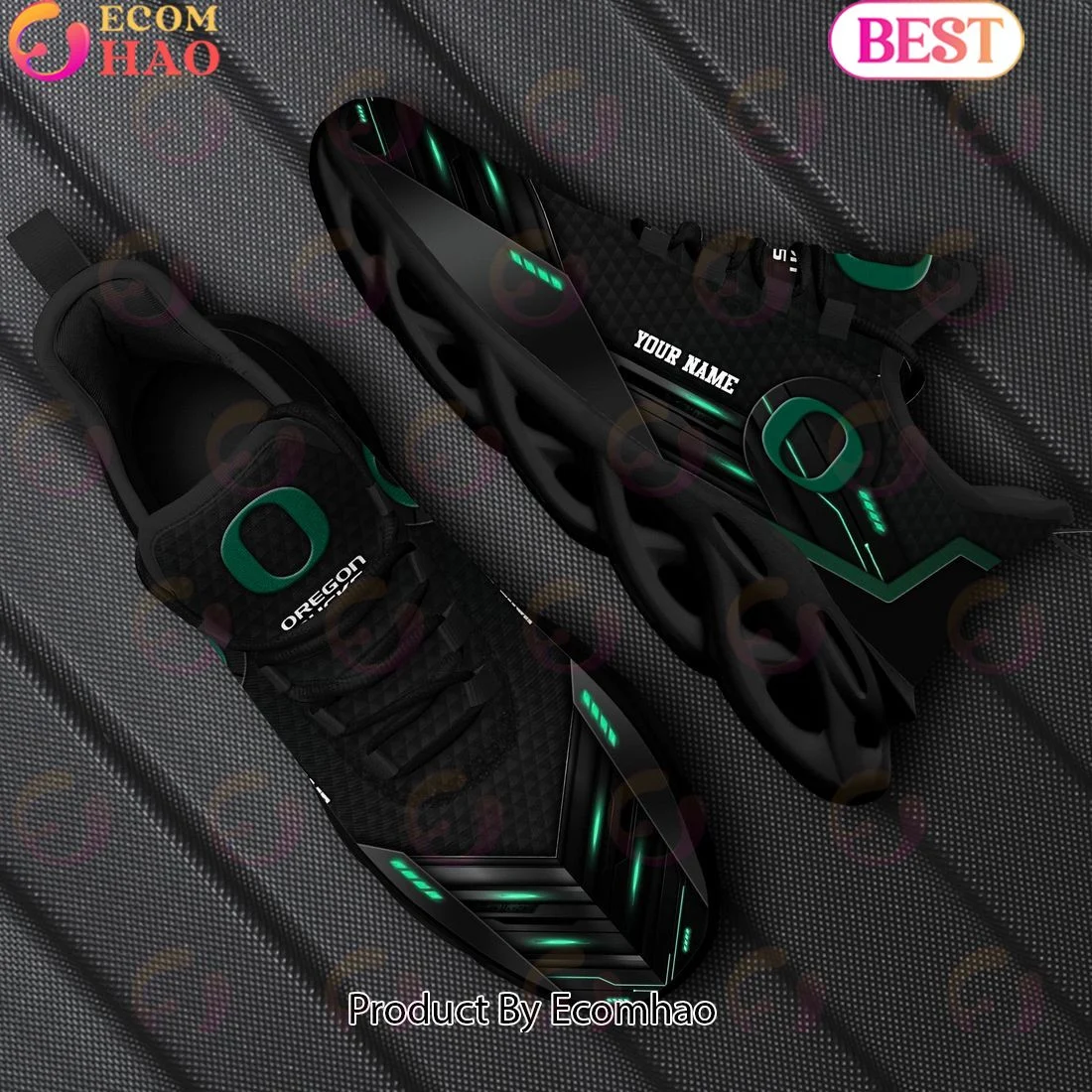Oregon Ducks Team Black Clunky Max Soul Shoes Sneakers Custom Your Name  Unisex sneakers MS0601