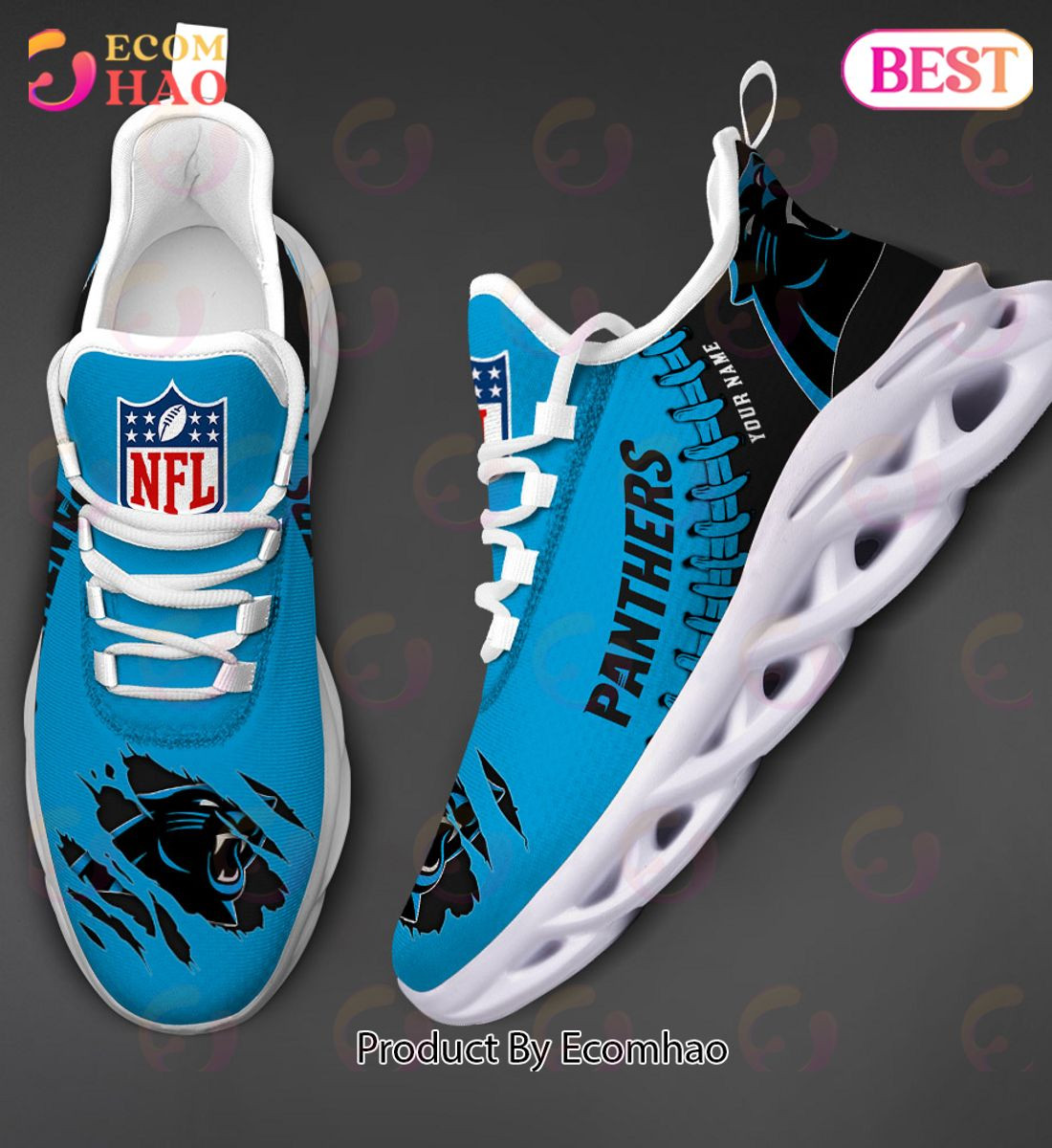 Carolina Panthers Max Soul Shoes Custom Name  Unisex sneakers MS0601