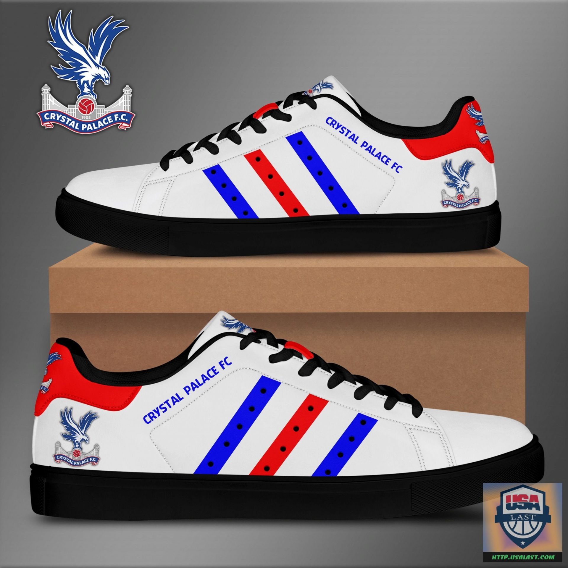 Custom Crystal Palace FC Blue Red Stan Smith Shoes for Men Women, Trendy Style Sneakers ST0801