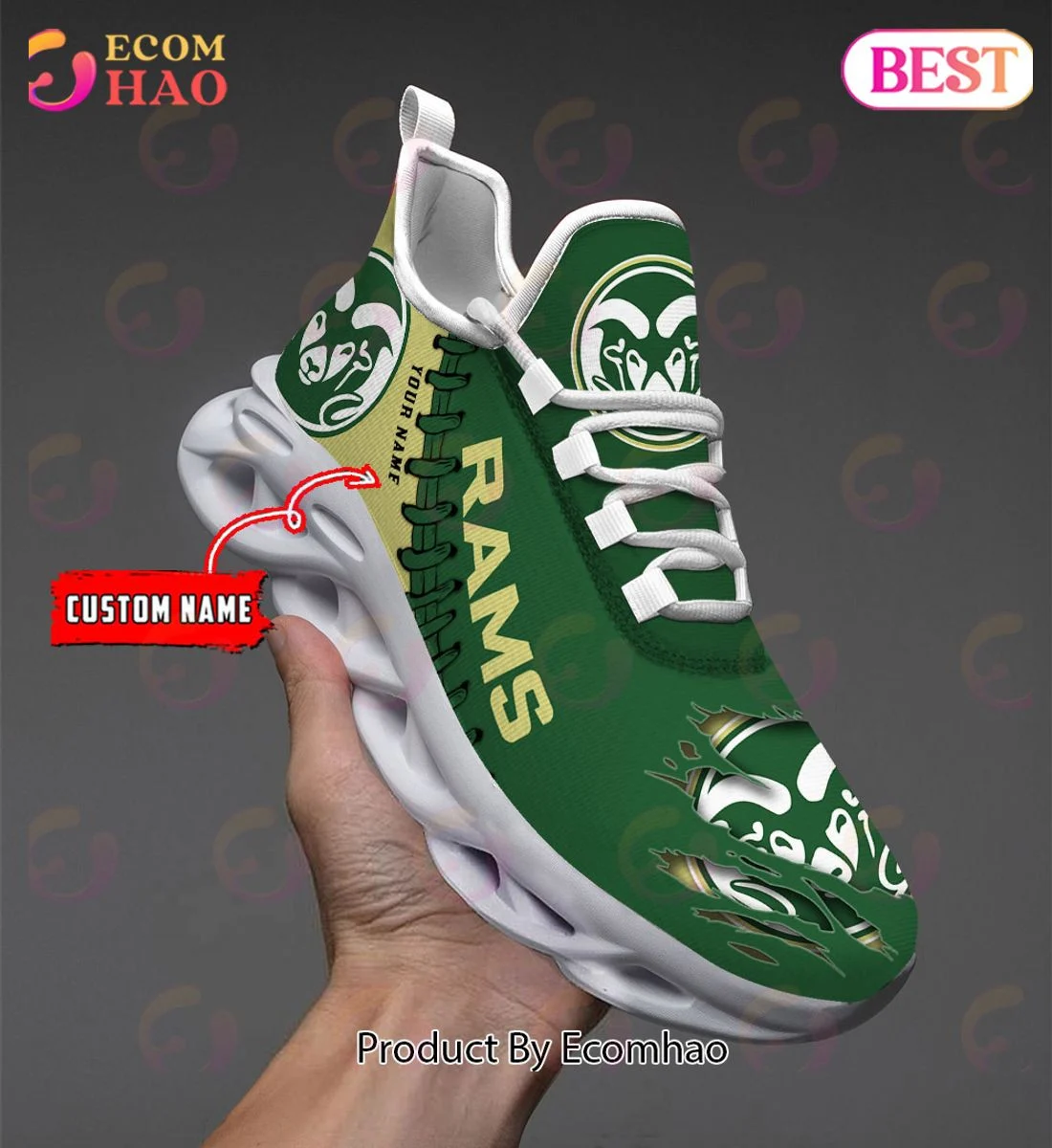 Colorado State Rams Max Soul Shoes Custom Name  Unisex sneakers MS0601