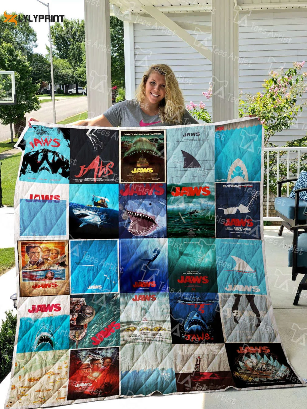 Jaws 2 Quilt Blanket For Fans Home Decor Gift , Soft Quilt, King Size, All Season Cozy Quilt QB0901