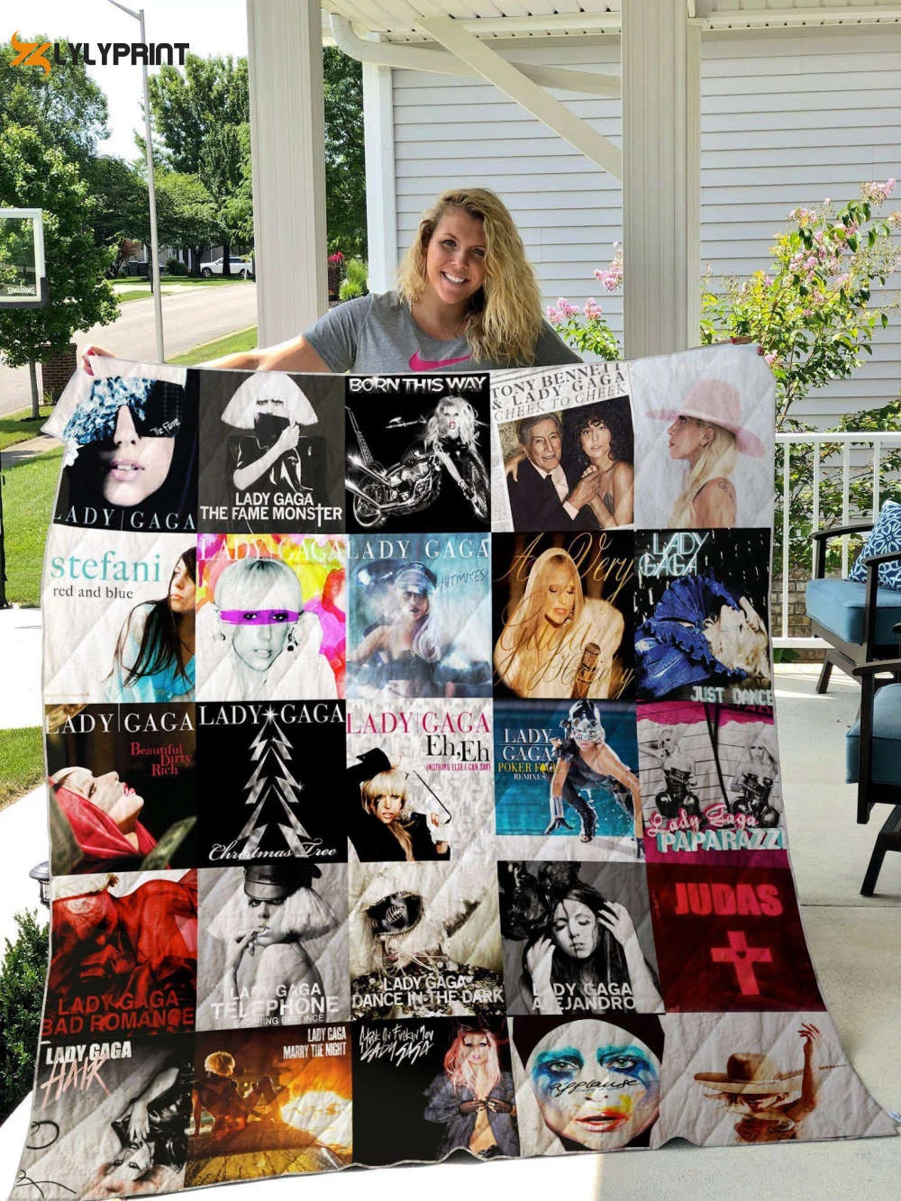Lady Gaga 1 Quilt Blanket For Fans Home Decor Gift , Soft Quilt, King Size, All Season Cozy Quilt QB0901