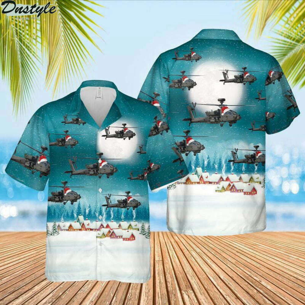 U.s Army Boeing Ah-64 Apache Hawaiian Shirt HW0601
