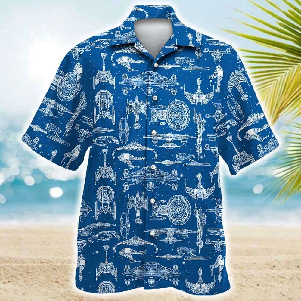 Star Trek Space Ships Hawaiian Shirt Shorts Summer 2023 Hot HW0601