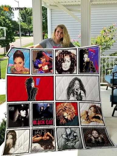 Janet Jackson Quilt Blanket For Fans Home Decor Gift , Soft Quilt, King Size, All Season Cozy Quilt QB0901