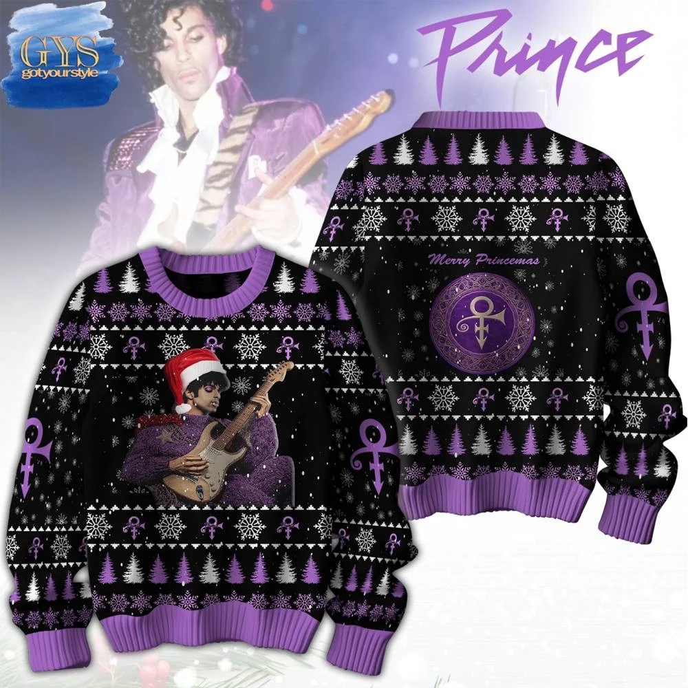 Prince Merry Princemas Limited Edition Ugly Christmas Sweater , Cozy Soft Unisex Pullover SW0601