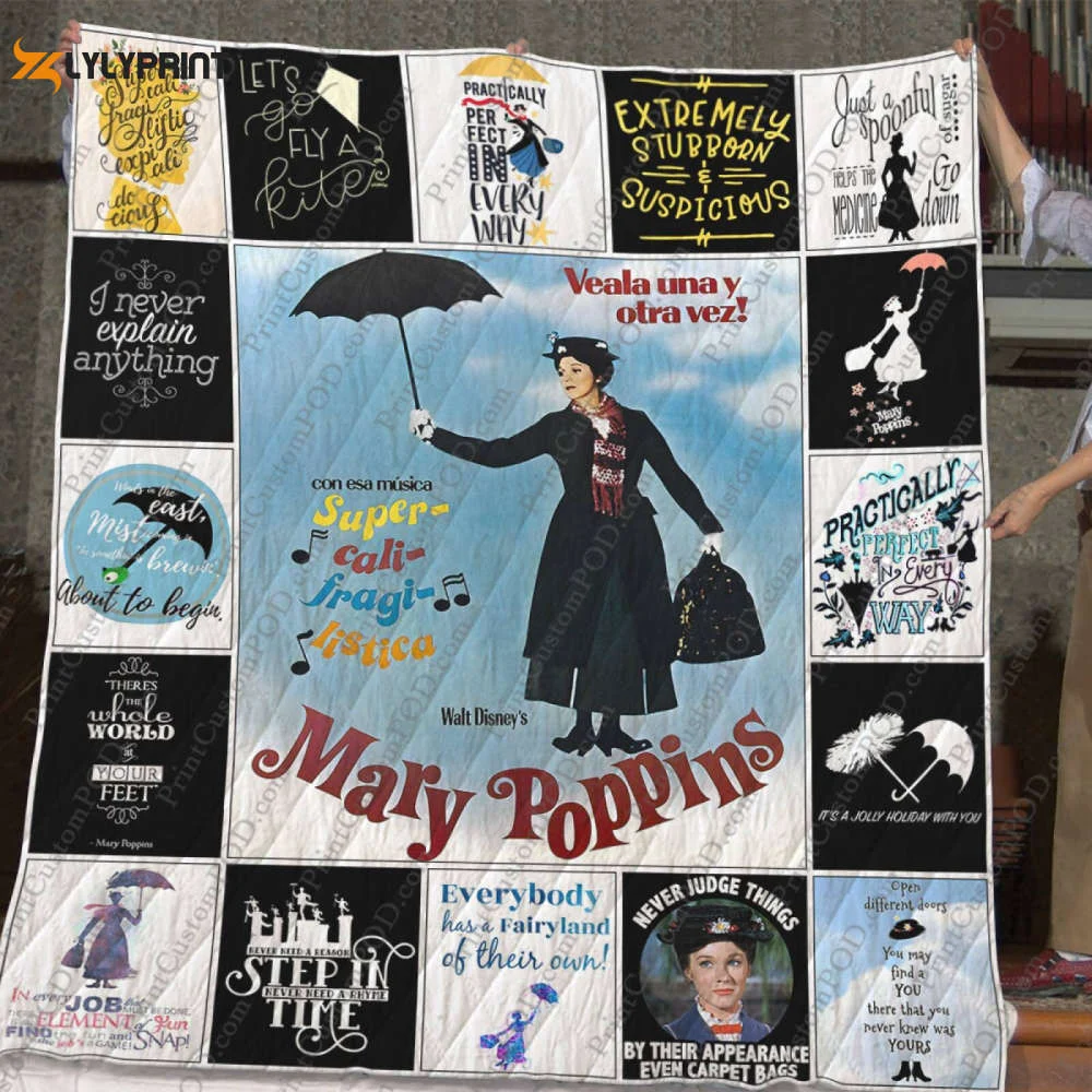 Mary Poppins 3D Customized Quilt Blanket For Fans Home Decor Gift ,  Soft Quilt, King Size, All Season Cozy Quilt QB0901