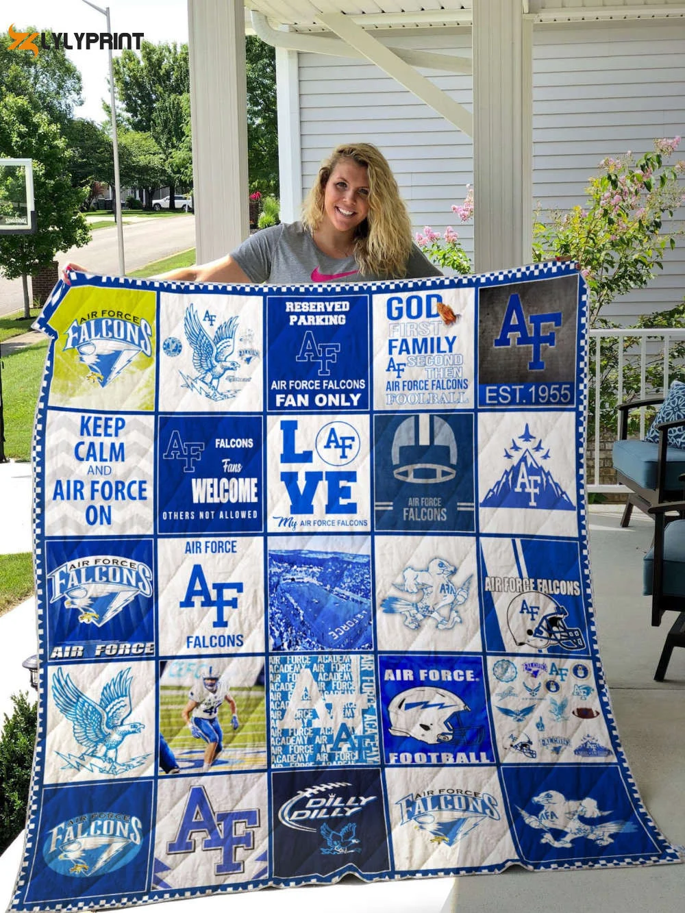 Air Force Falcons 1 Quilt Blanket For Fans Home Decor Gift ,  Soft Quilt, King Size, All Season Cozy Quilt QB0901