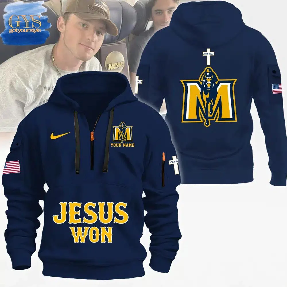 Murray State Racers Jesus Won Limited Edition Quarter Zip Hoodie QTZ0601