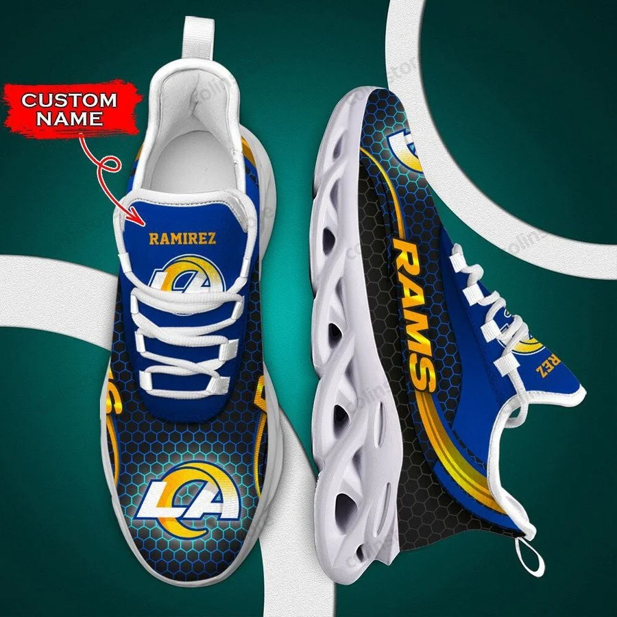 NFL Los Angeles Rams Custom Name Limited Max Soul Shoes for Men Women MS0601