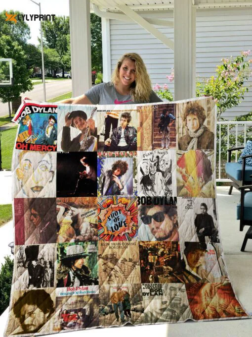 Bob Dylan Quilt Blanket For Fans Home Decor Gift , Soft Quilt, King Size, All Season Cozy Quilt QB0901