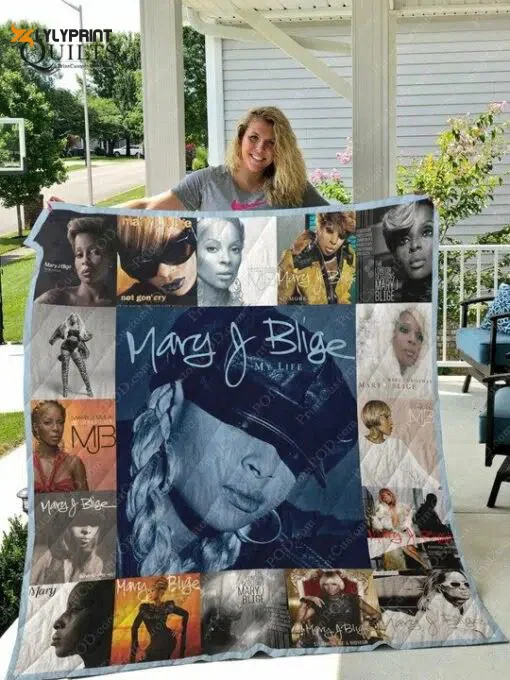 Mary J Blige 1 Quilt Blanket For Fans Home Decor Gift , Soft Quilt, King Size, All Season Cozy Quilt QB0901