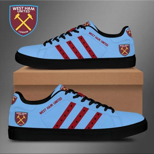 Custom West Ham United FC Blue Brown Stan Smith Shoes V2, Trendy Style Sneakers ST0801