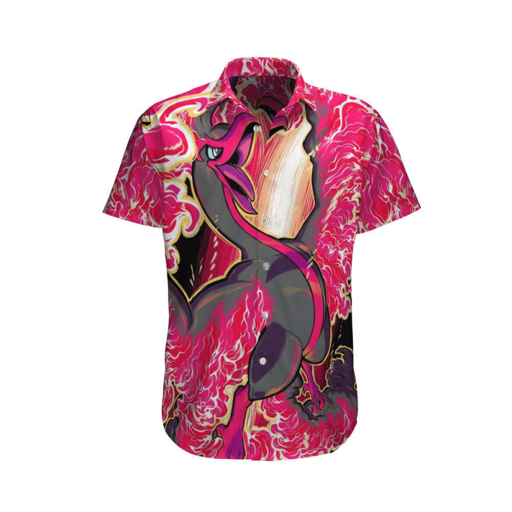Stylish Pokemon Ho-oh Hawaiian Shirt: Embrace Hawaiian Vibes with Iconic Pokemon Design HW0601