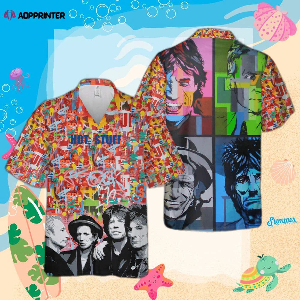 The Rolling Stones The Rock ‘n Roll Legend Colorful Pattern Hawaiian Shirt HW0601