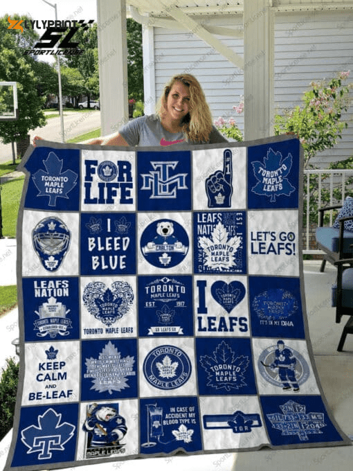 Toronto Maple Leafs 2 Quilt Blanket For Fans Home Decor Gift , Soft Quilt, King Size, All Season Cozy Quilt QB0901