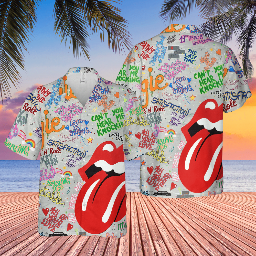 The Rolling Stones Songs Tongue Logo Hawaiian Shirt HW0601