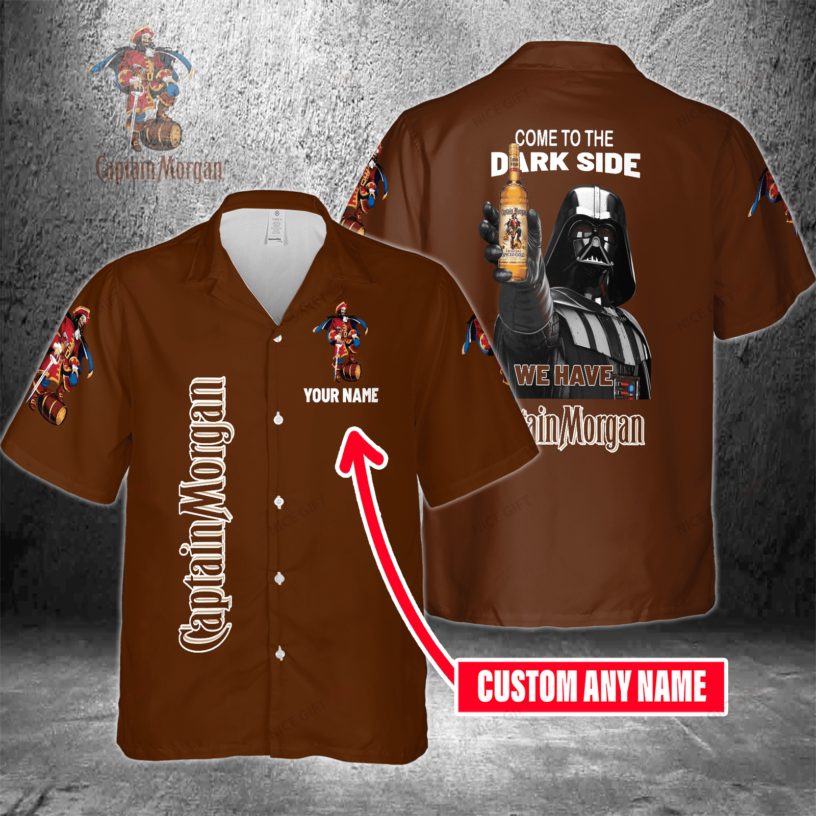 Come To The Dark Side We Have Captain Morgan Custom Name Hawaiian Shirt For Men And Women HW0601