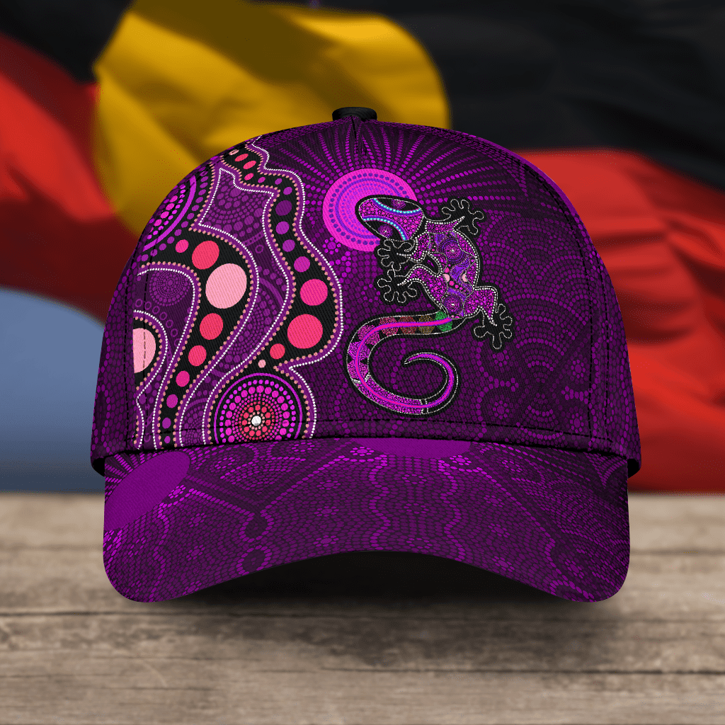 Aboriginal Purple The Lizard and The Sun Classc Cap Printed Baseball Cap Gift HZ0501