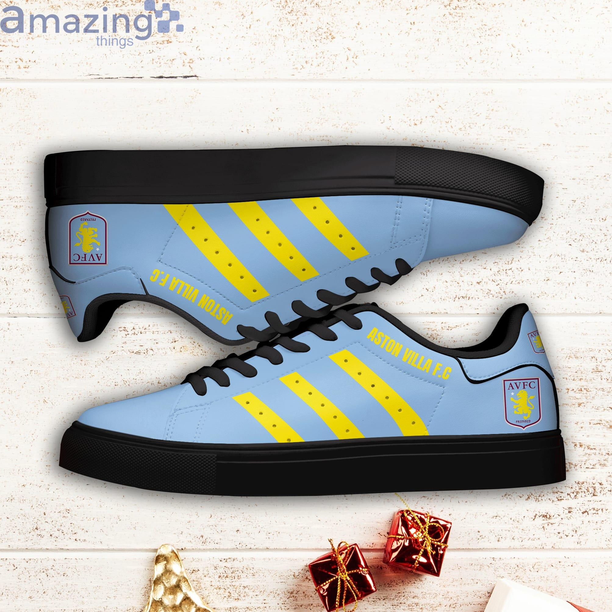 Custom Aston Villa FC Blue Yellow Stan Smith Shoes , Trendy Style Sneakers ST0801