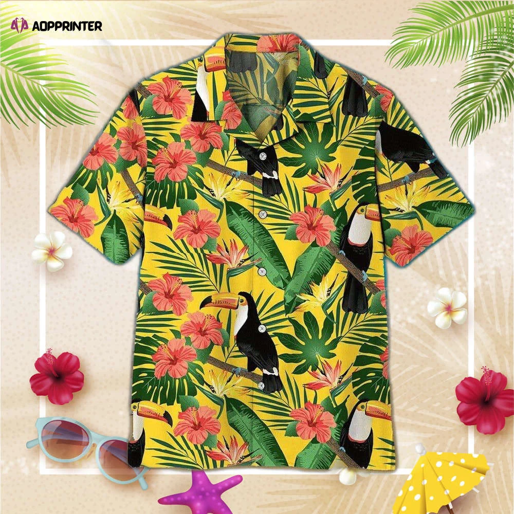 Toucan Hibiscus Flower Hawaiian Shirt, Gift For Men And Women HW0601